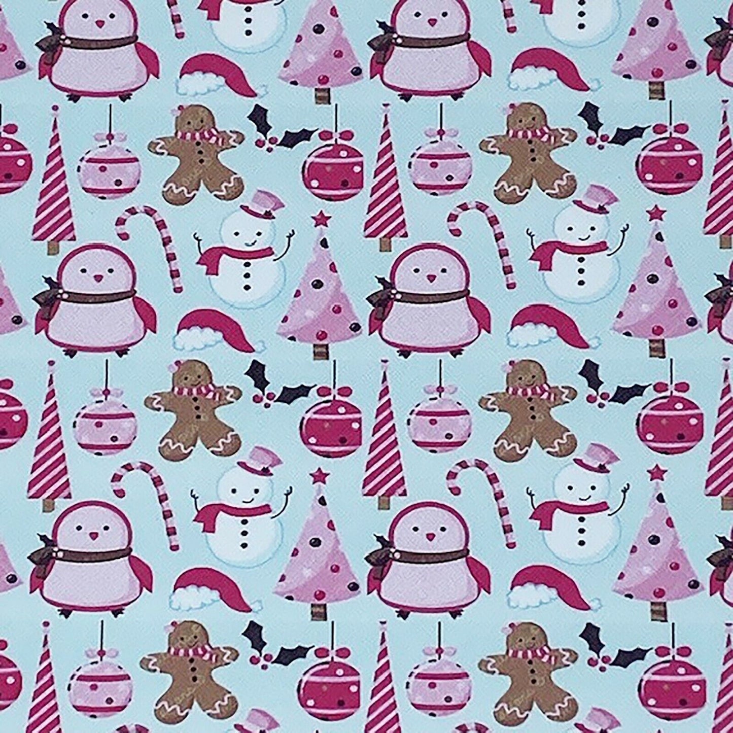 Christmas Selection - Patterned Leatherette Fabric A4 - Hair Bows and Crafts