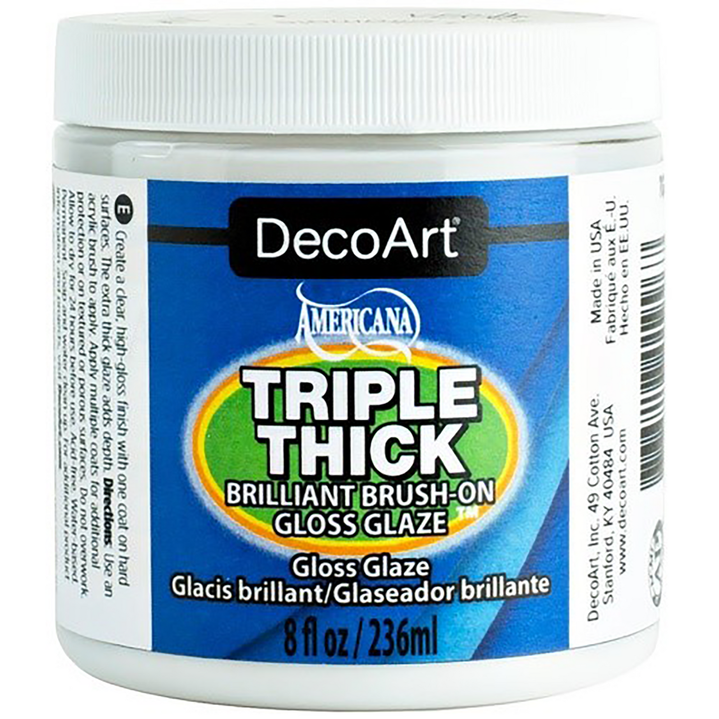 DecoArt Americana TripleThick Brilliant Brush On Gloss Glaze 2oz 8oz /Wide/Spray