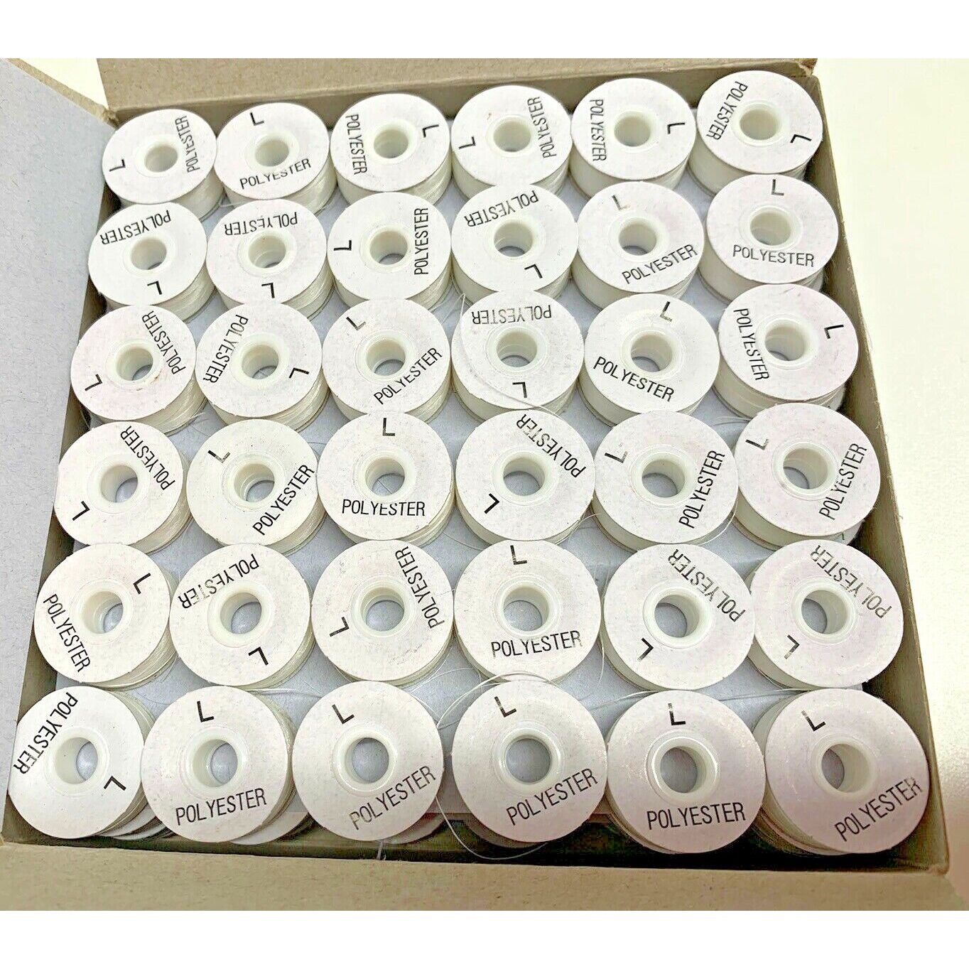 Pre-wound Bobbins - Embroidery Machines Size L Brother, Janome - Black or White