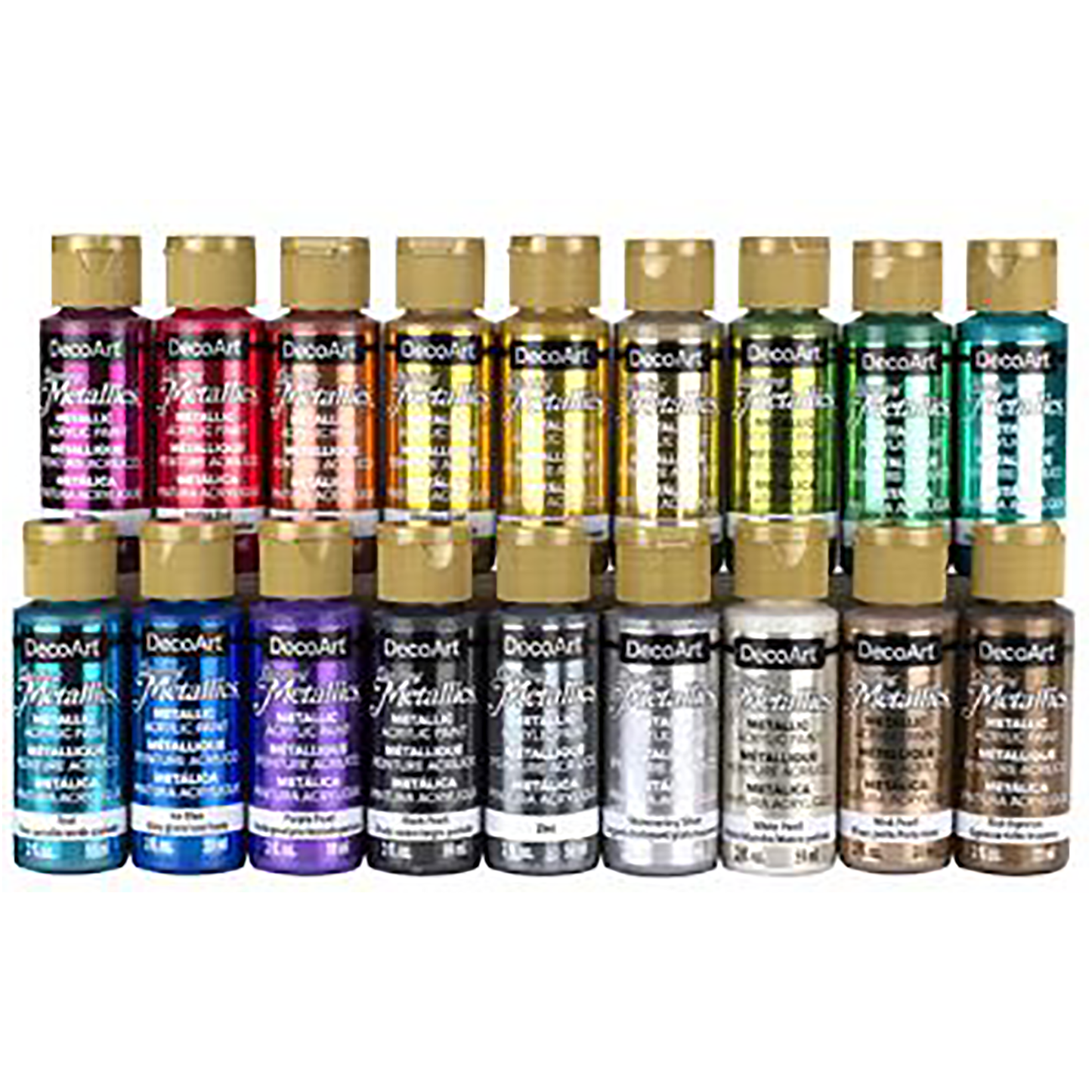 18 Colours of Popular 2oz Dazzling Metallics DASK370