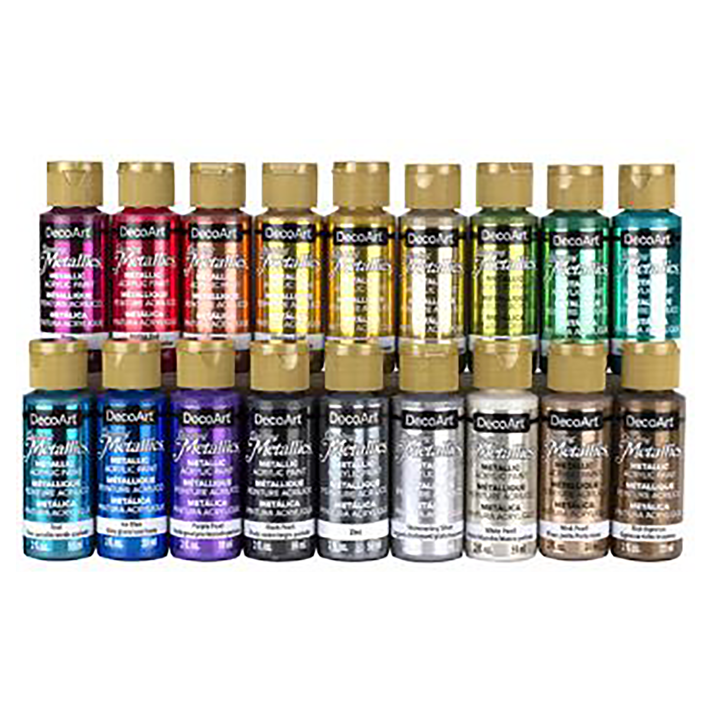 18 Colours of Popular 2oz Dazzling Metallics DASK370
