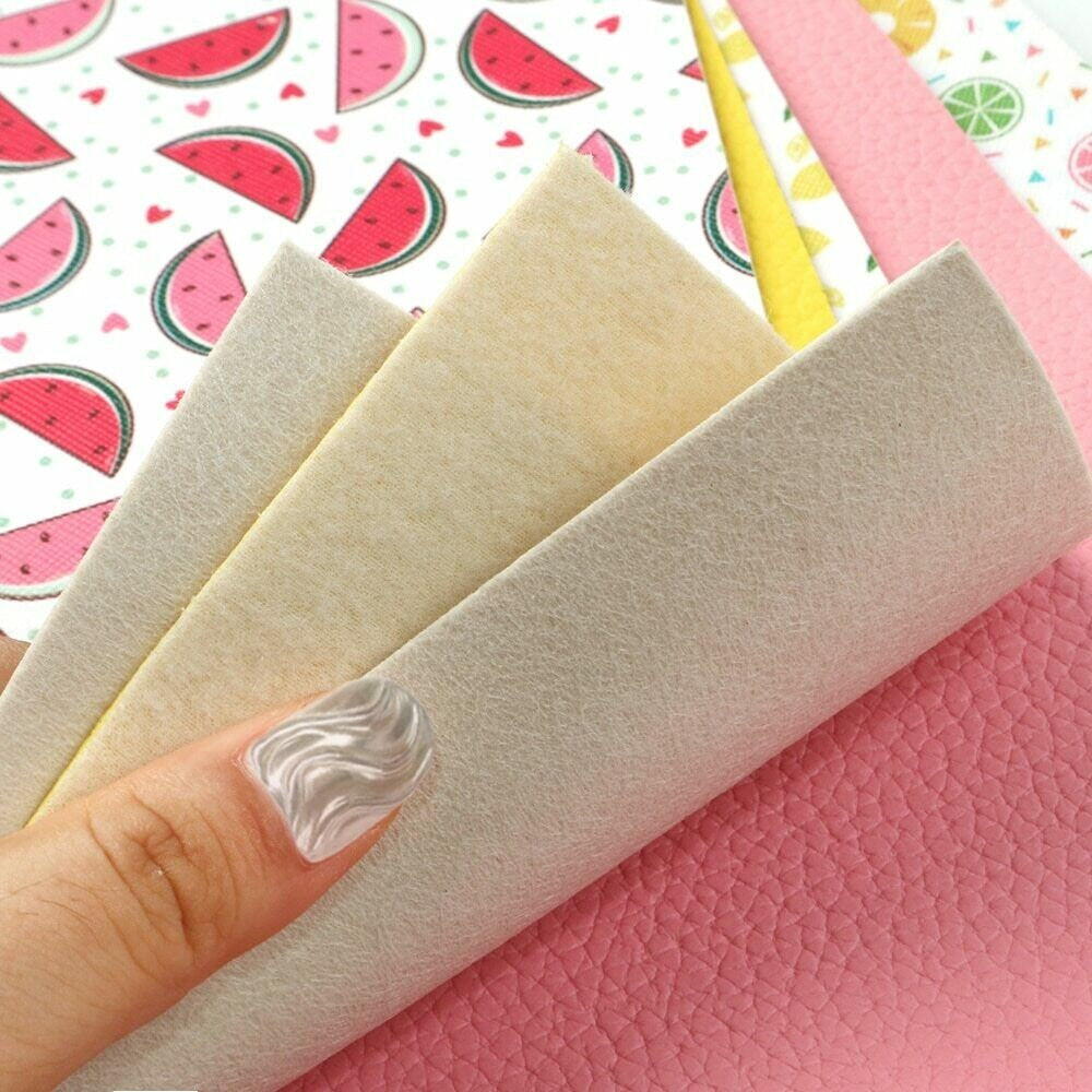 A4 Leatherette Fabric - Hair Bow Making Bundle - Summer Fruits and Ice Lollies