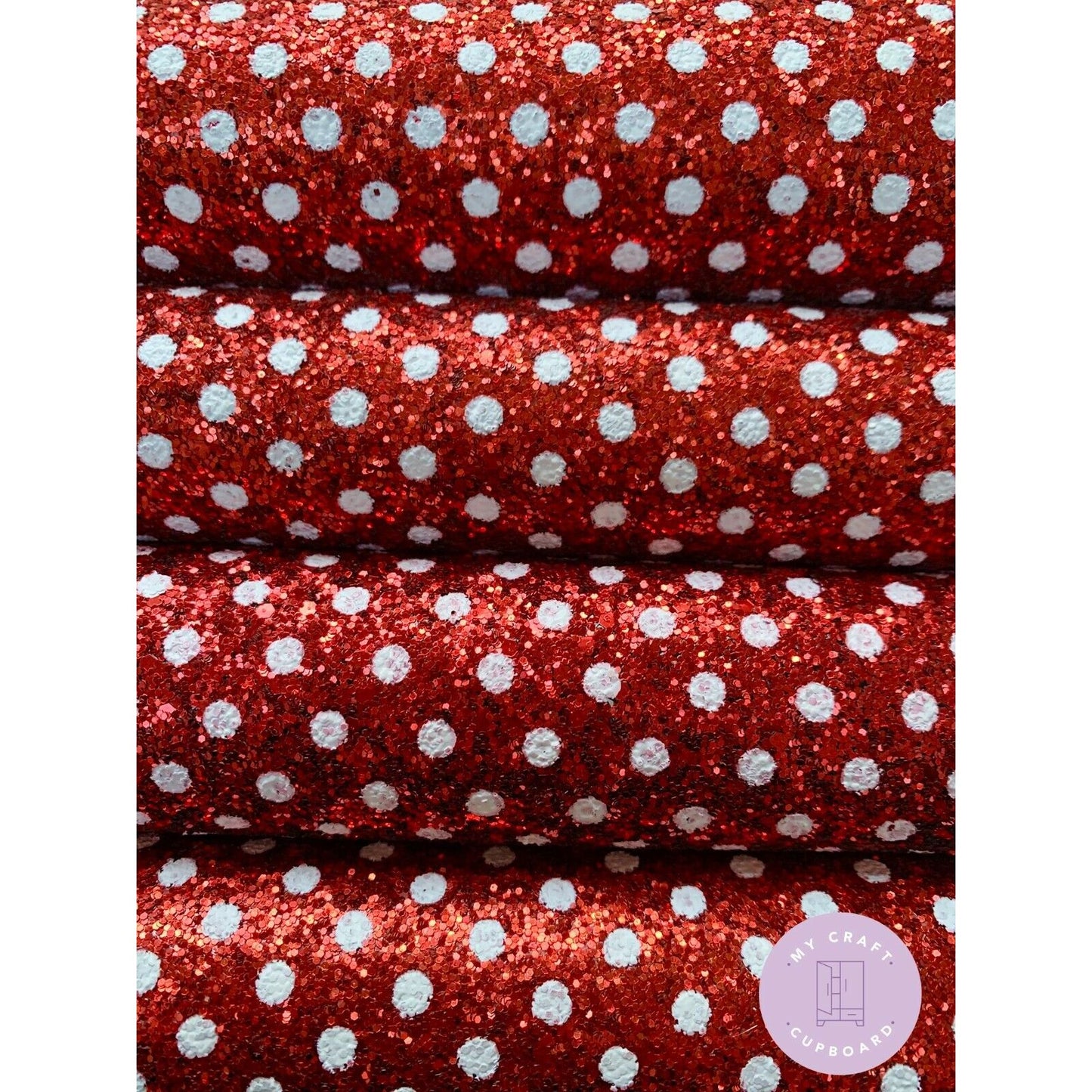 Chunky Glitter Fabric Polka Dot, Mermaid or Confetti Craft A4 Sheets Hair Bows
