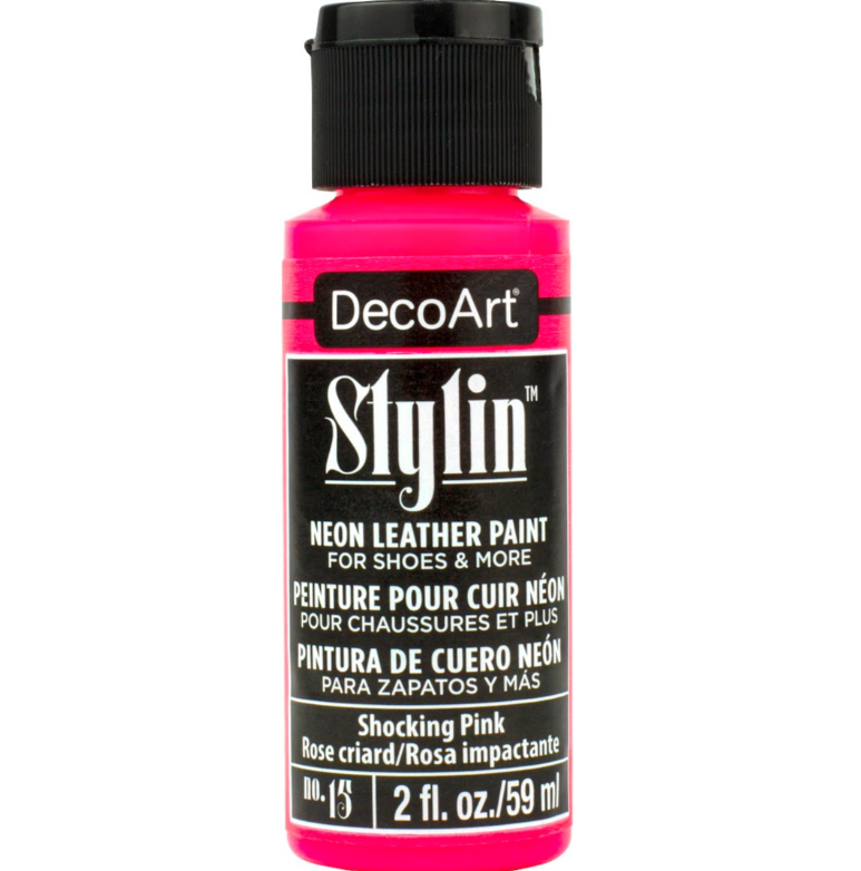 DecoArt Stylin' Fashion Paint - 20 colours for leather canvas Satin Finish Paint