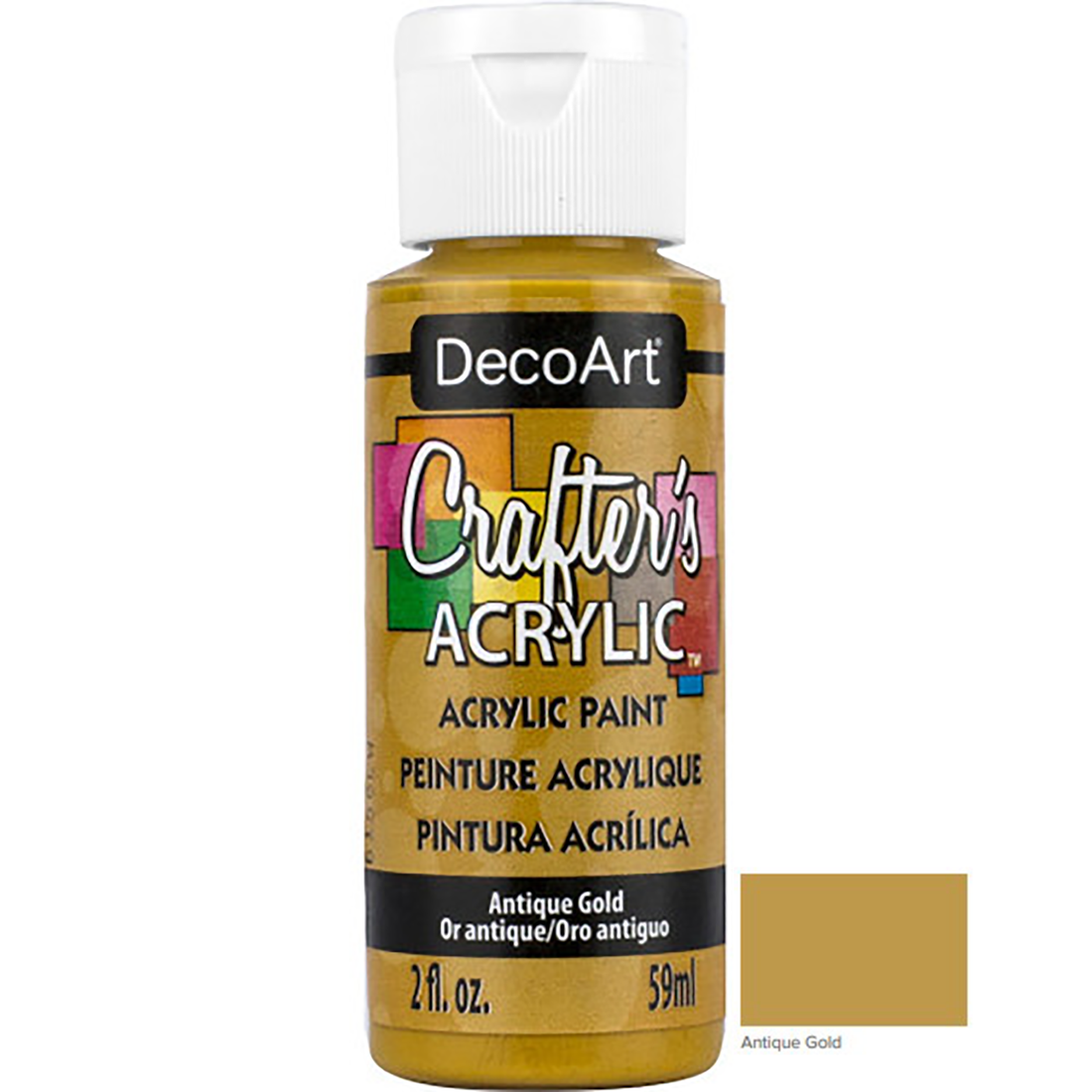 Gold Raftors Antique Gold DCA05 2oz Crafters Acrylic – mycraftcupboard.co.uk