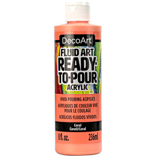 Coral Ready to Pour Fluid Art Multi Surface 8oz DFA05