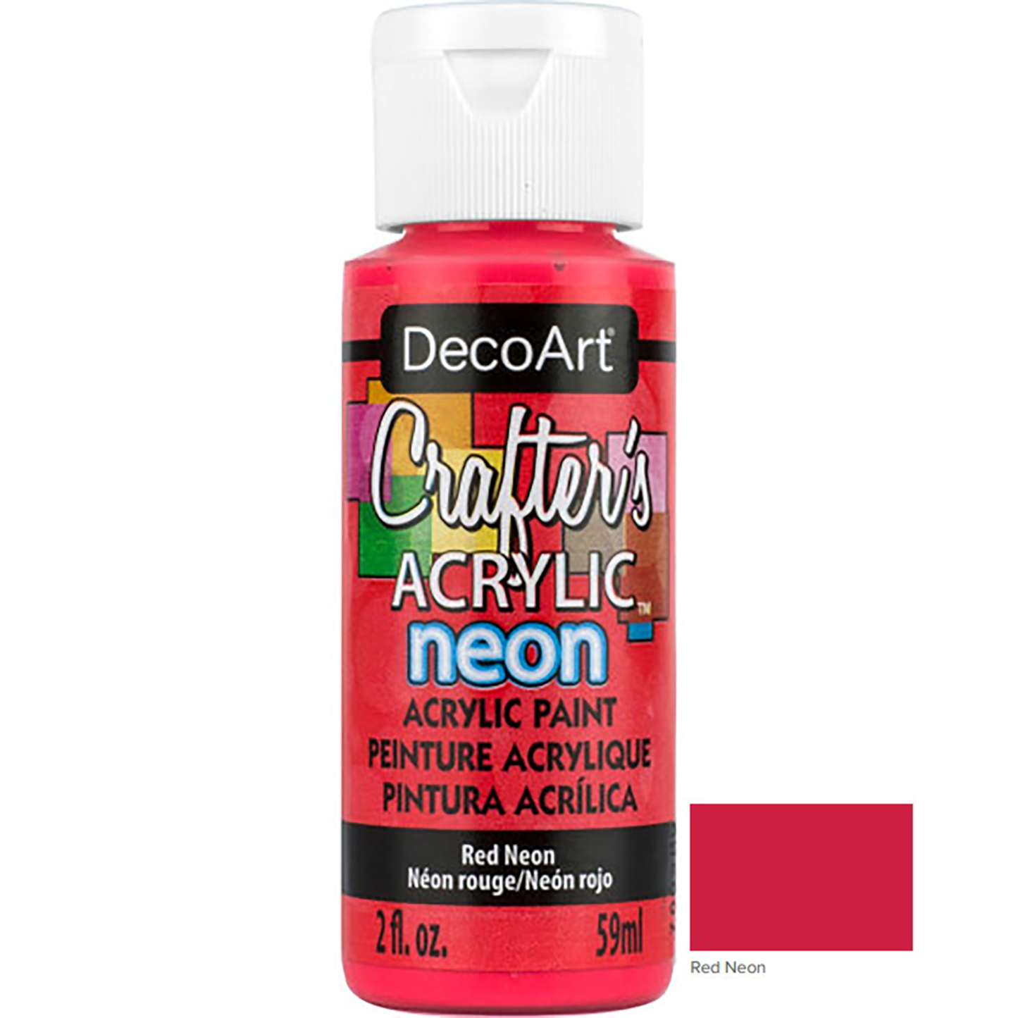 Neon Red DCA129 2oz Crafters Acrylic